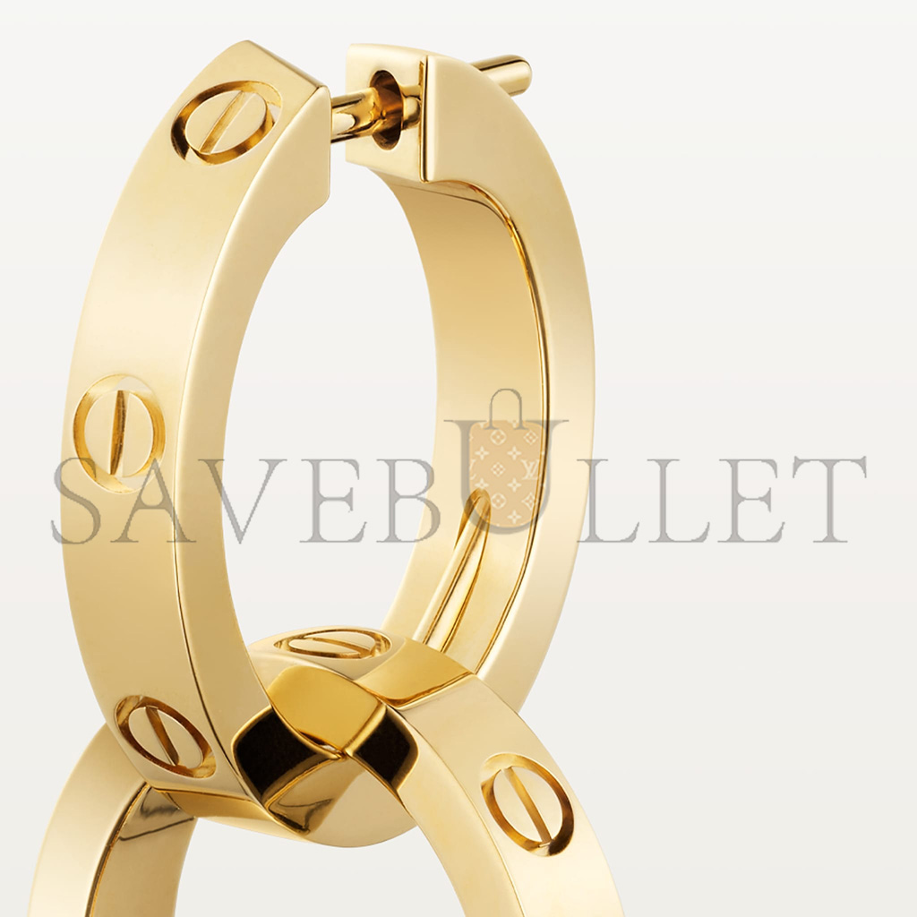 Ca*t*er love yellow gold earrings b8301499